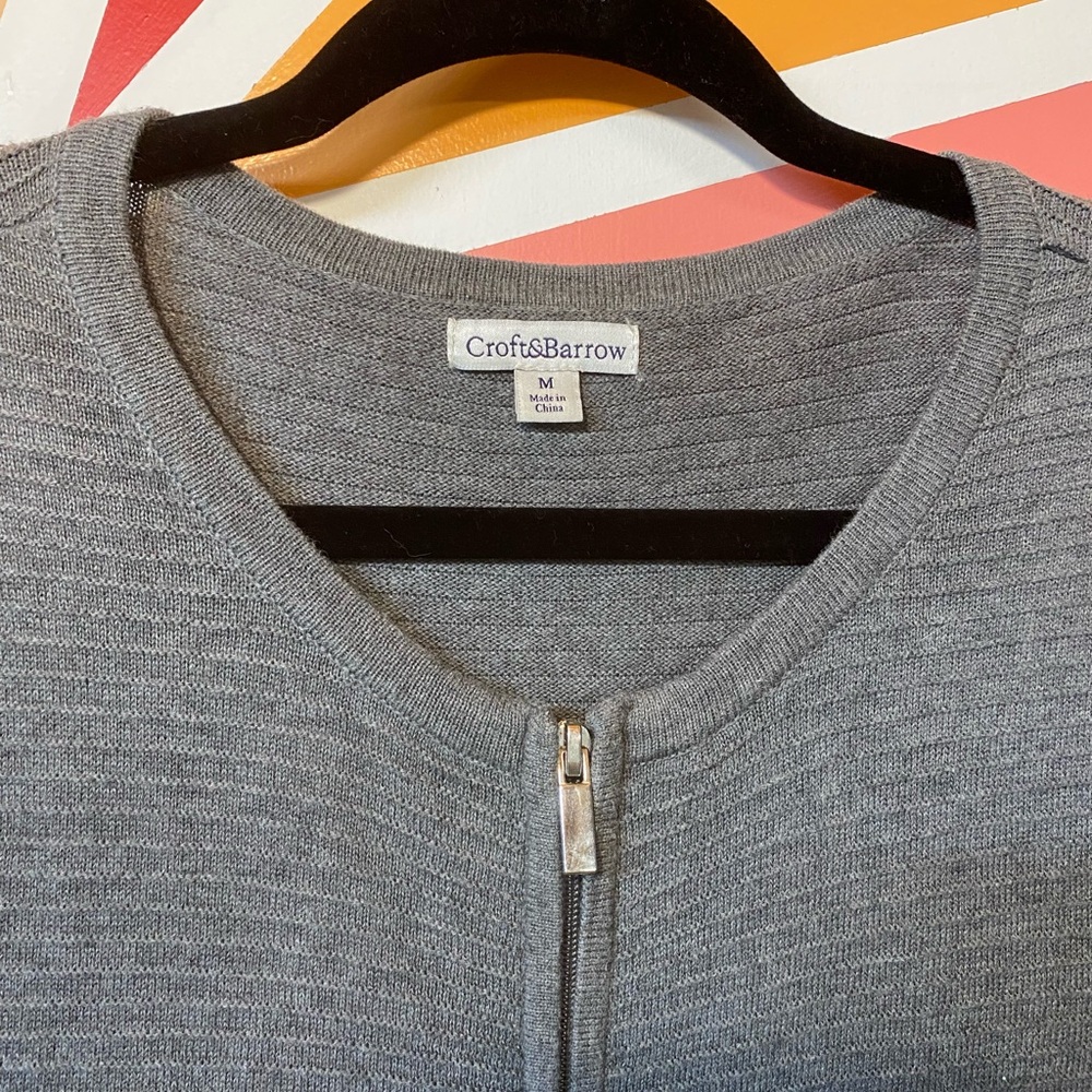 Croft and Barrow zip up Cardigan- size M